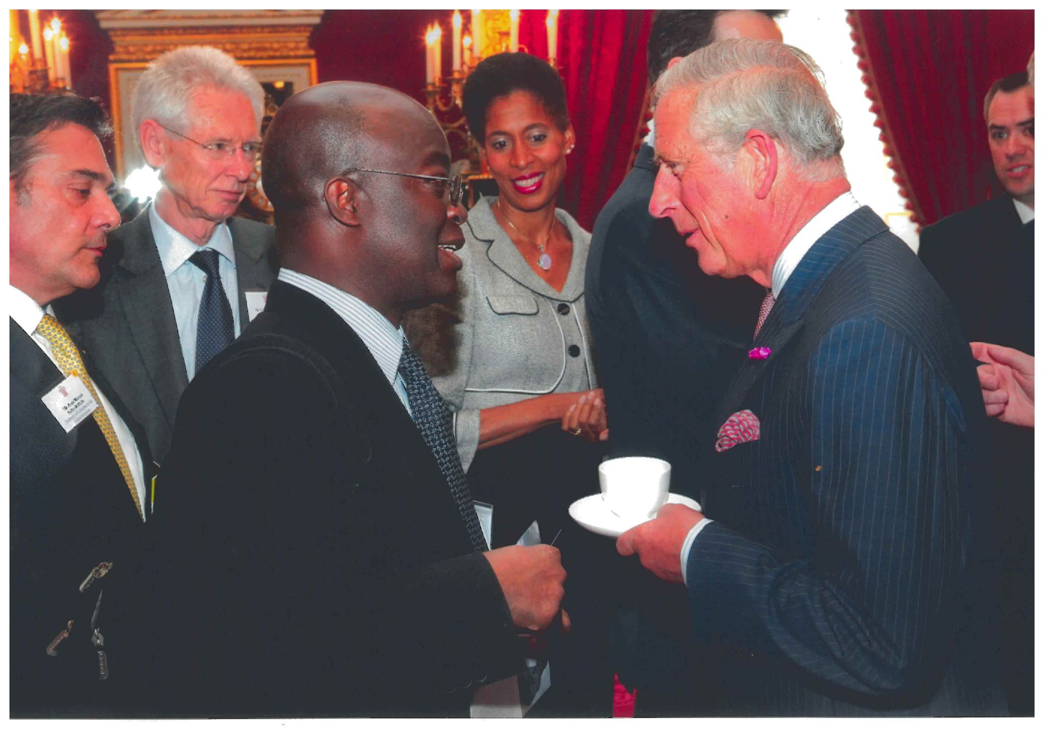Dr. Sumaila meets with Prince Charles at St. James Palace in March 2011. (Photo courtesy of R. Sumaila)